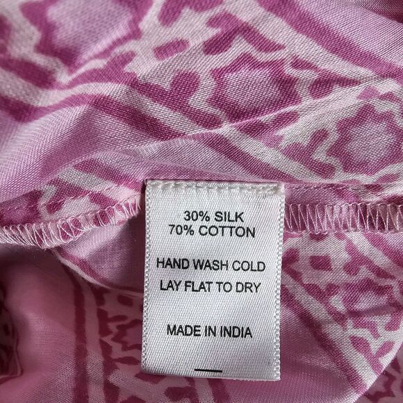 NWT Bell By Alicia Bell Button Up Shirt Silk Blend Womens Size 4 Pink - Picture 5 of 10